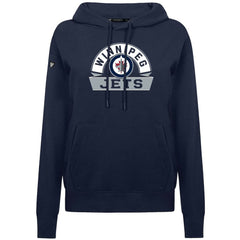 Winnipeg Jets Levelwear Women's Adorn Banner Arch Pullover Hoodie - Navy | NHL Clearance