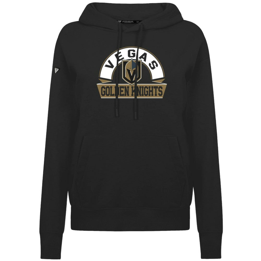 Vegas Golden Knights Levelwear Women's Adorn Banner Arch Pullover Hoodie - Black | NHL discount