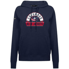 Columbus Blue Jackets Levelwear Women's Adorn Banner Arch Pullover Hoodie - Navy | NHL discount