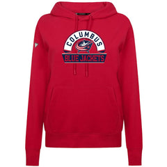 Columbus Blue Jackets Levelwear Women's Adorn Banner Arch Pullover Hoodie - Red | NHL online