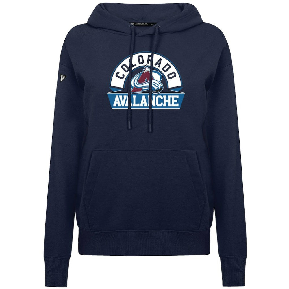 Colorado Avalanche Levelwear Women's Adorn Banner Arch Pullover Hoodie - Navy | NHL sale