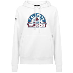 Colorado Avalanche Levelwear Women's Adorn Banner Arch Pullover Hoodie - White | NHL on sale