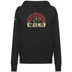 Minnesota Wild Levelwear Women's Adorn Banner Arch Pullover Hoodie - Black | NHL near me