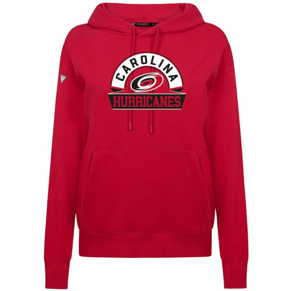 Carolina Hurricanes Levelwear Women's Adorn Banner Arch Pullover Hoodie - Red | NHL on sale