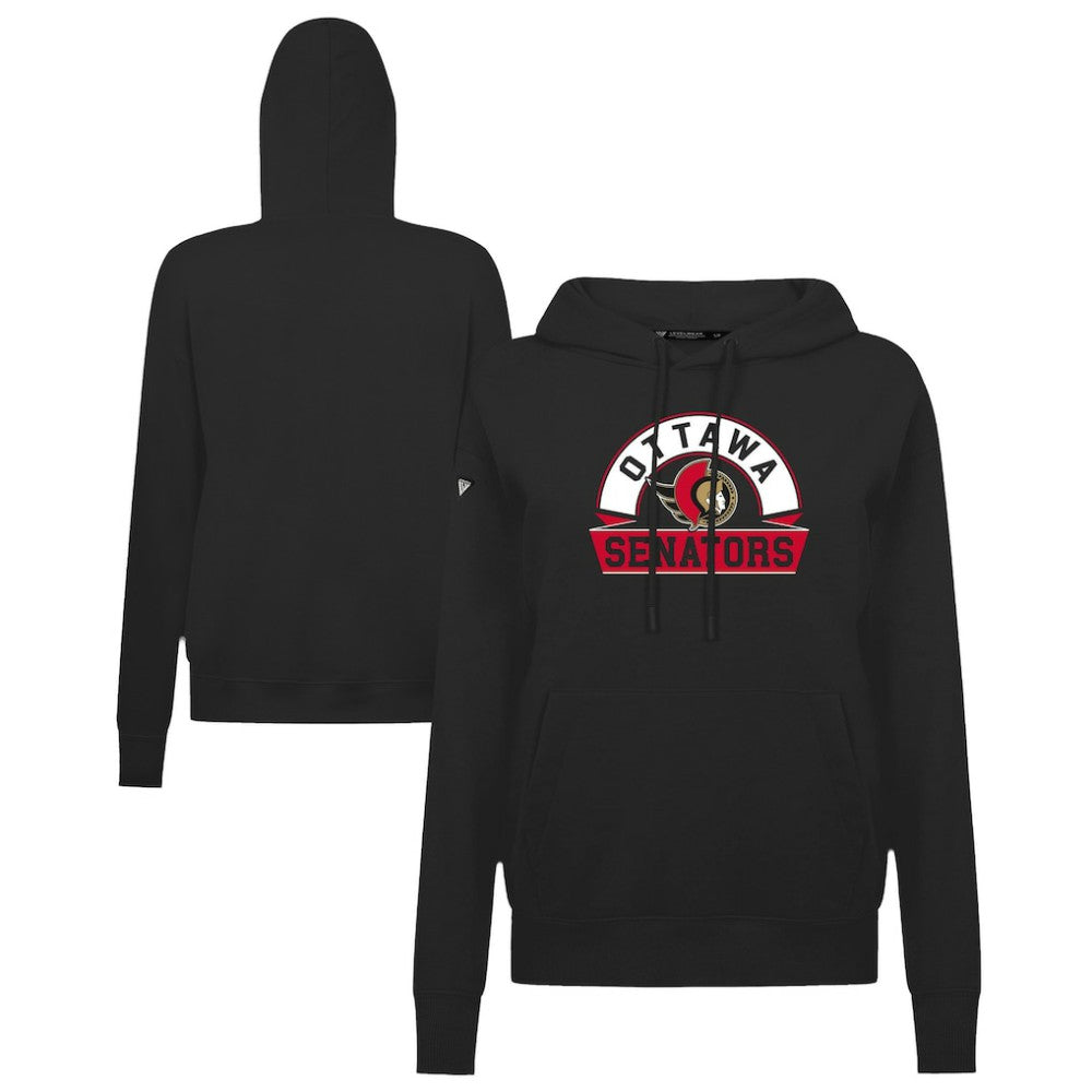 Ottawa Senators Levelwear Women's Adorn Banner Arch Pullover Hoodie - Black | NHL online