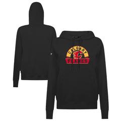 Calgary Flames Levelwear Women's Adorn Banner Arch Pullover Hoodie - Black | NHL online