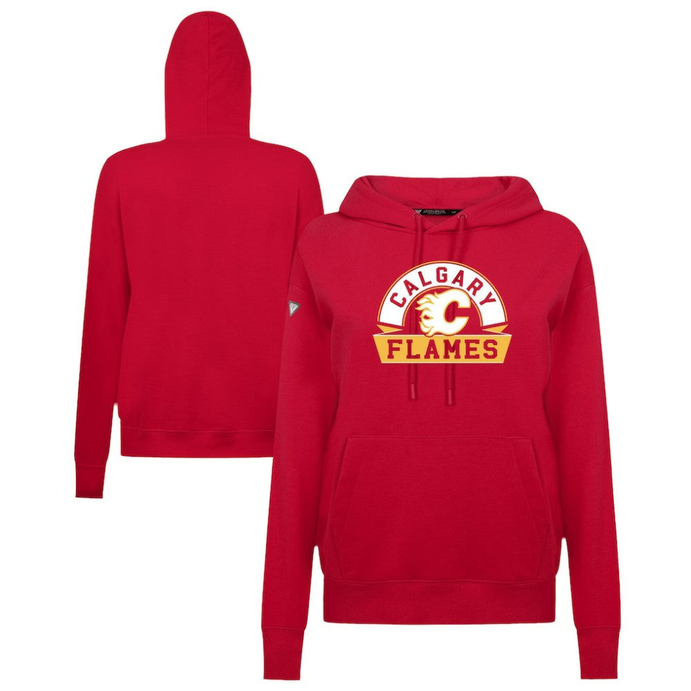 Calgary Flames Levelwear Women's Adorn Banner Arch Pullover Hoodie - Red | NHL sale
