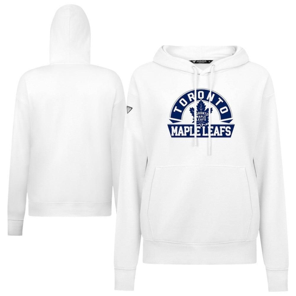 Toronto Maple Leafs Levelwear Women's Adorn Banner Arch Pullover Hoodie - White | NHL near me