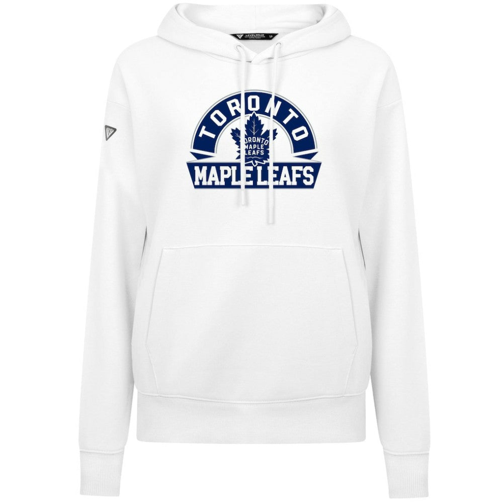 Toronto Maple Leafs Levelwear Women's Adorn Banner Arch Pullover Hoodie - White | NHL near me