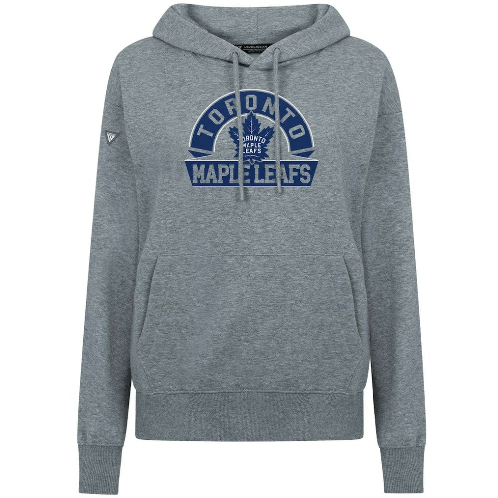 Toronto Maple Leafs Levelwear Women's Adorn Banner Arch Pullover Hoodie - Gray | NHL near me