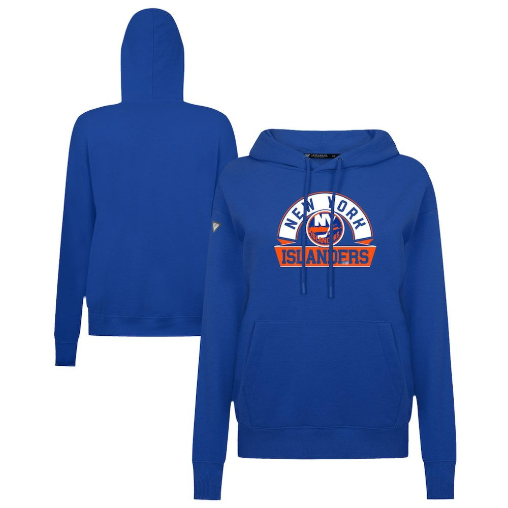 New York Islanders Levelwear Women's Adorn Banner Arch Pullover Hoodie - Royal | NHL near me