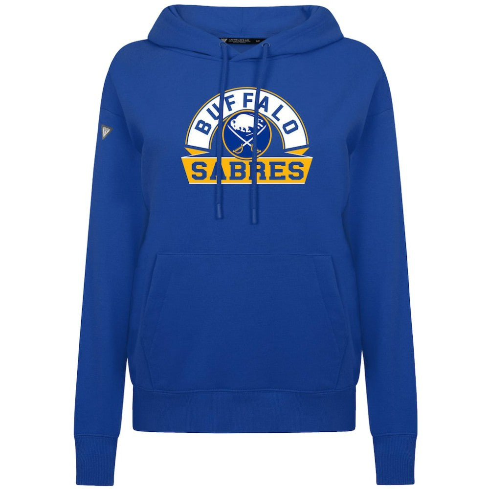 Buffalo Sabres Levelwear Women's Adorn Banner Arch Pullover Hoodie - Royal | NHL on sale
