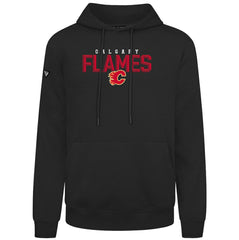 Calgary Flames Levelwear Podium Carve Pullover Hoodie - Black | NHL Clearance