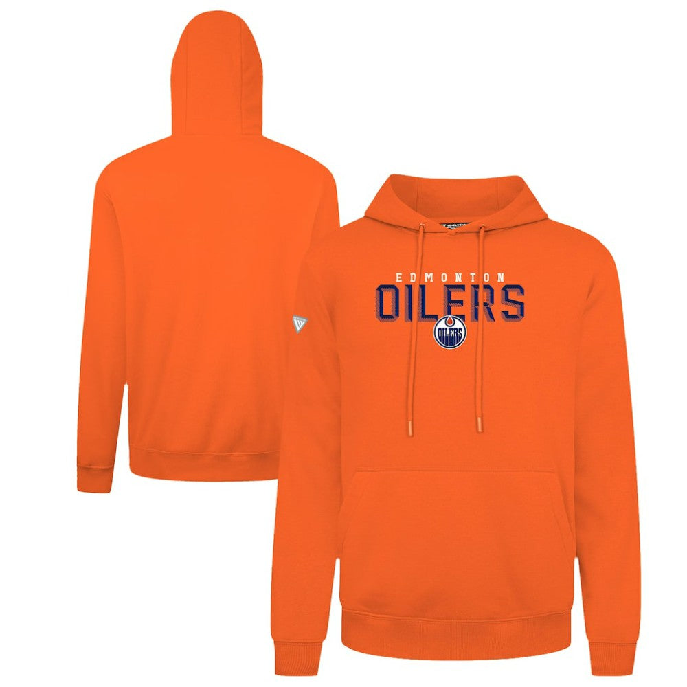 Edmonton Oilers Levelwear Podium Carve Pullover Hoodie - Orange | NHL near me