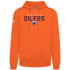 Edmonton Oilers Levelwear Podium Carve Pullover Hoodie - Orange | NHL near me