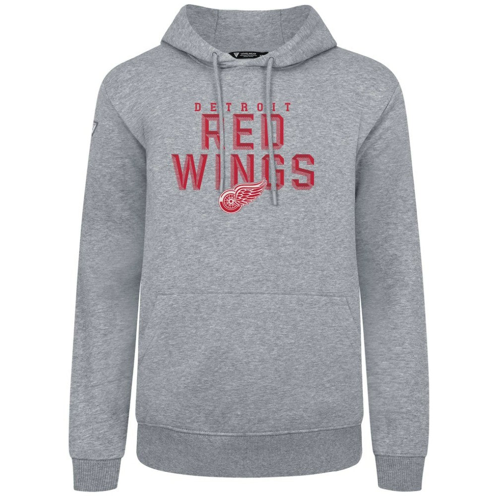 Detroit Red Wings Levelwear Podium Carve Pullover Hoodie - Gray | NHL near me