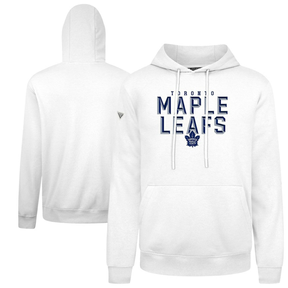 Toronto Maple Leafs Levelwear Podium Carve Pullover Hoodie - White | NHL Lifestyle