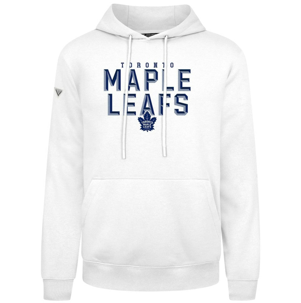 Toronto Maple Leafs Levelwear Podium Carve Pullover Hoodie - White | NHL Lifestyle