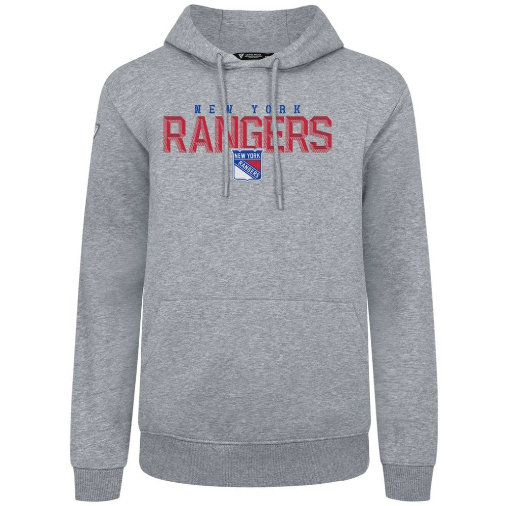 New York Rangers Levelwear Podium Carve Pullover Hoodie - Gray | NHL near me