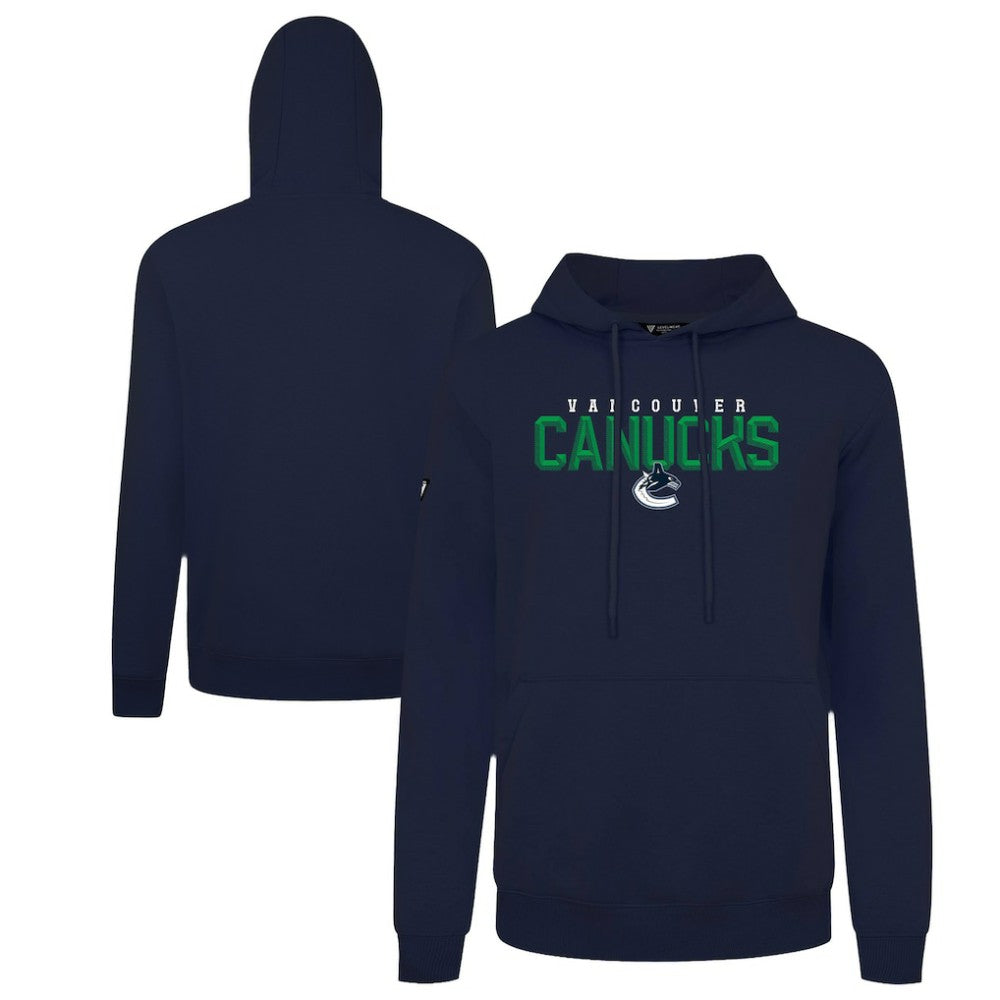 Vancouver Canucks Levelwear Podium Carve Pullover Hoodie - Navy | NHL near me