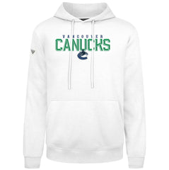 Vancouver Canucks Levelwear Podium Carve Pullover Hoodie - White | NHL Clearance