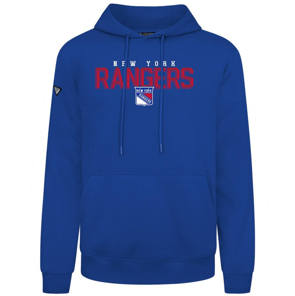 New York Rangers Levelwear Podium Carve Pullover Hoodie - Royal | NHL on sale