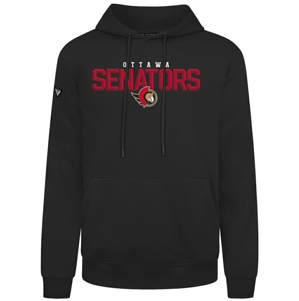 Ottawa Senators Levelwear Podium Carve Pullover Hoodie - Black | NHL sale