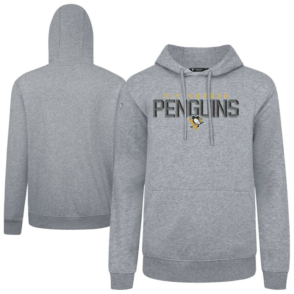 Pittsburgh Penguins Levelwear Podium Carve Pullover Hoodie - Gray | NHL near me