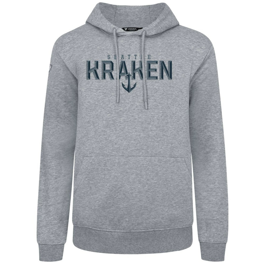 Seattle Kraken Levelwear Podium Carve Pullover Hoodie - Gray | NHL Clearance