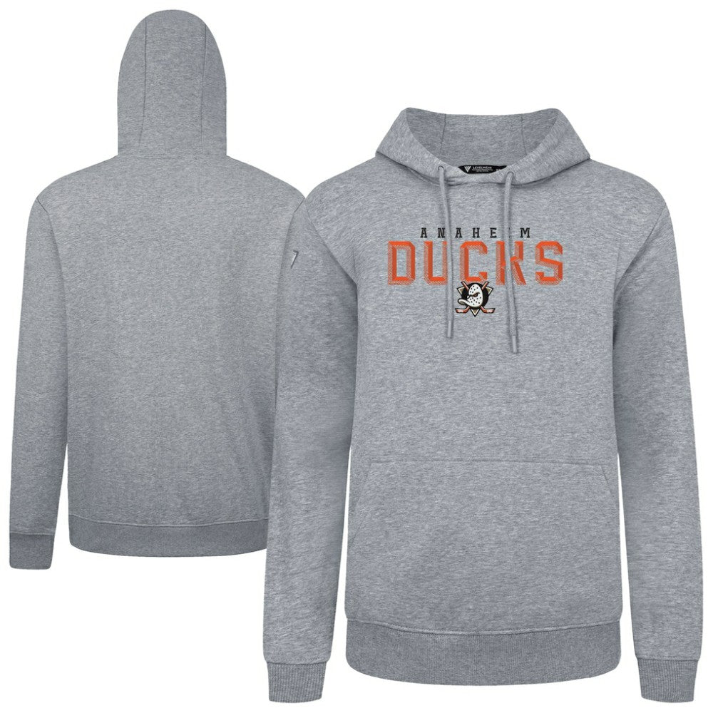Anaheim Ducks Levelwear Podium Carve Pullover Hoodie - Gray | NHL discount