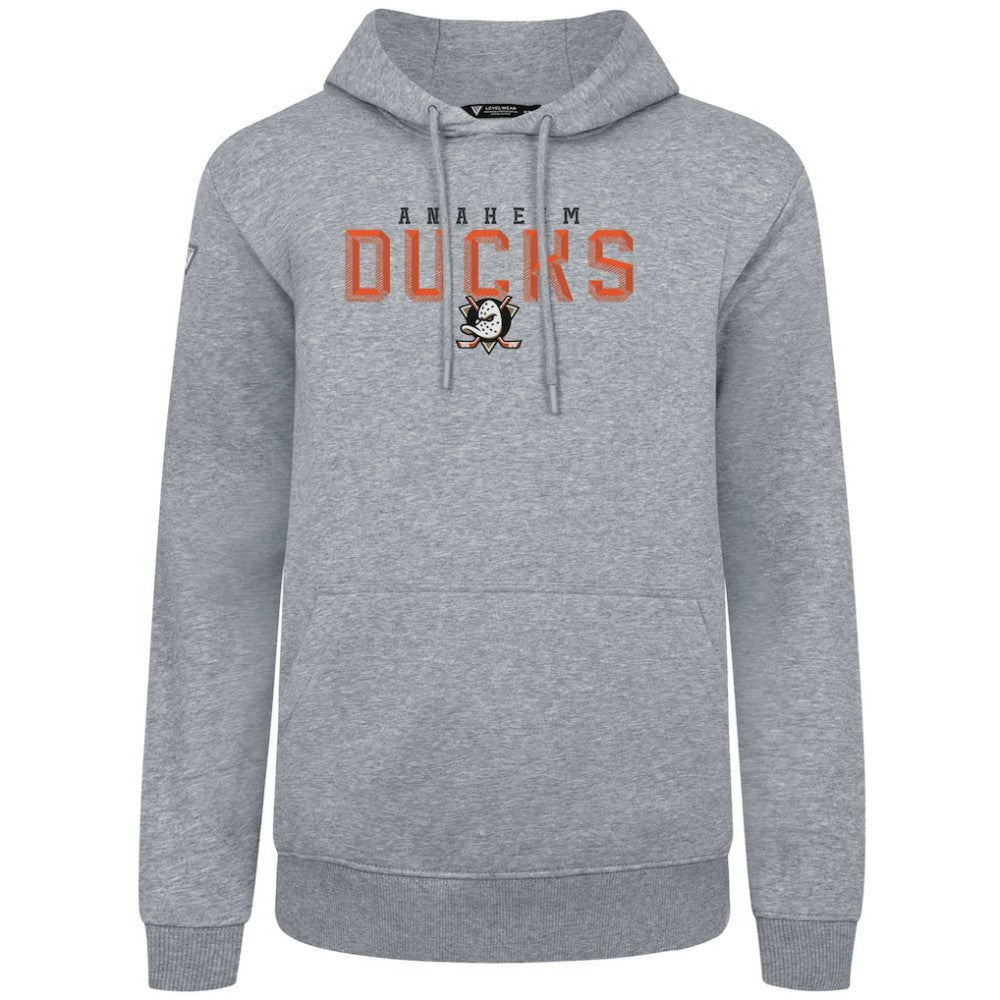 Anaheim Ducks Levelwear Podium Carve Pullover Hoodie - Gray | NHL discount