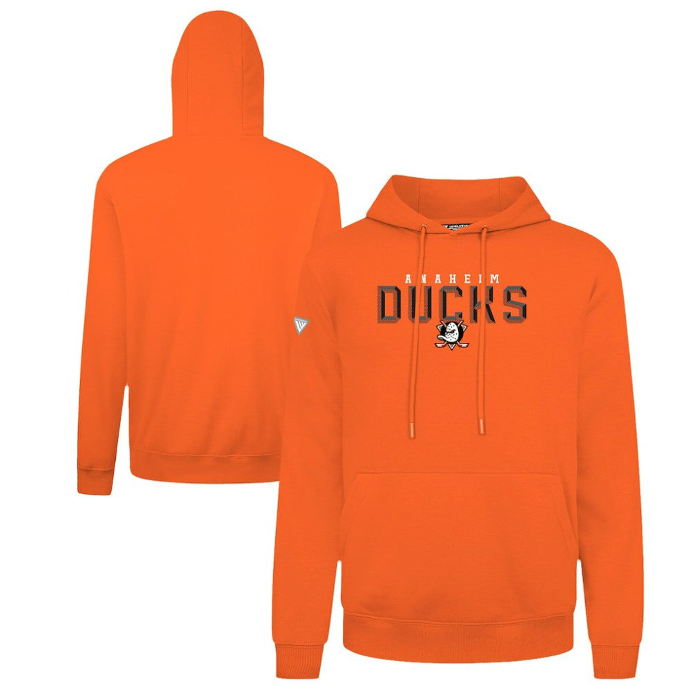 Anaheim Ducks Levelwear Podium Carve Pullover Hoodie - Orange | NHL Lifestyle