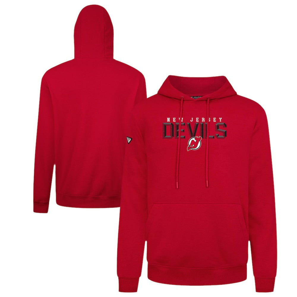 New Jersey Devils Levelwear Podium Carve Pullover Hoodie - Red | NHL sale