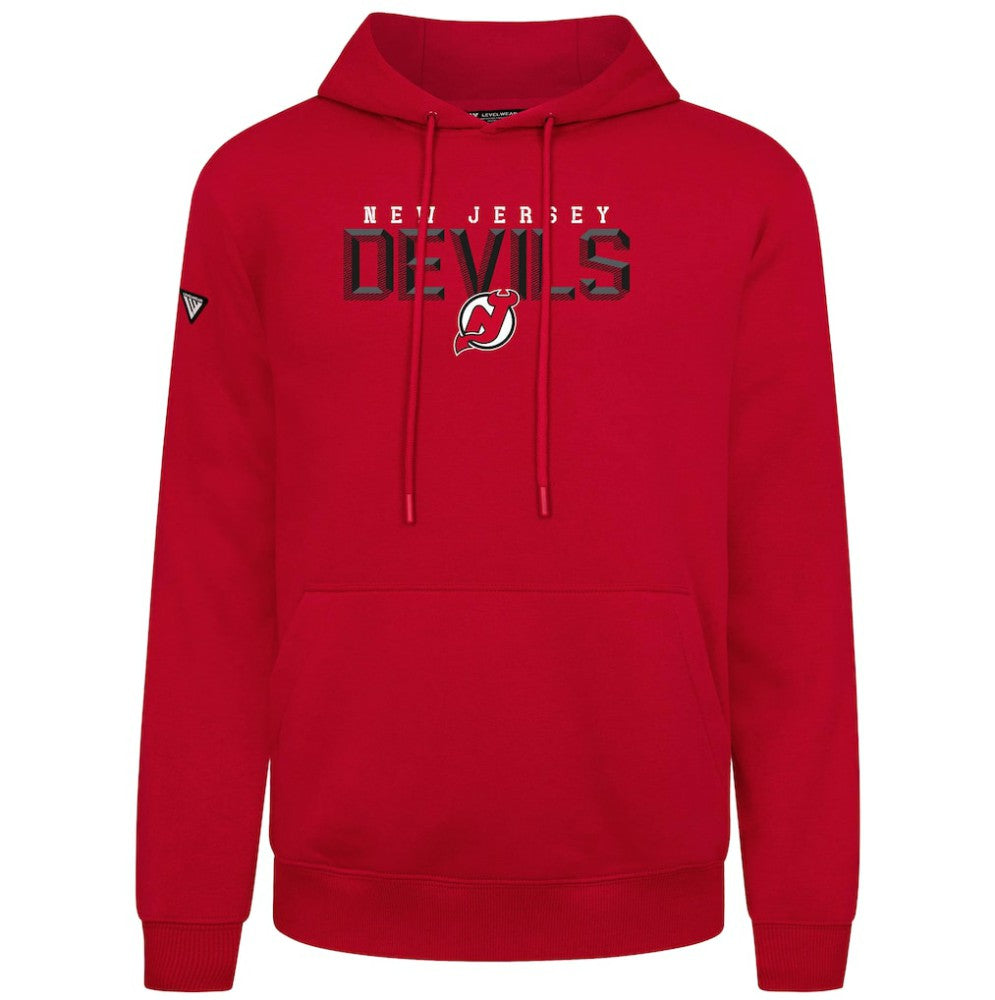 New Jersey Devils Levelwear Podium Carve Pullover Hoodie - Red | NHL sale