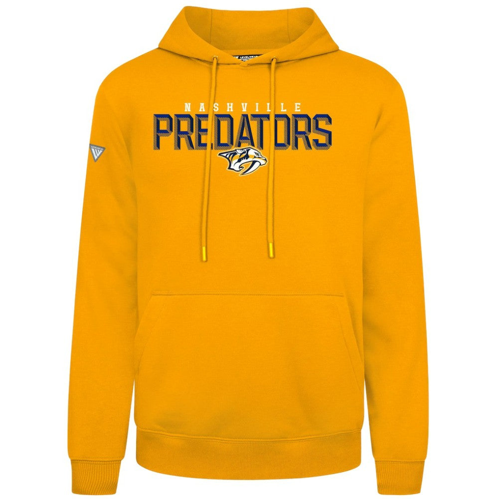 Nashville Predators Levelwear Podium Carve Pullover Hoodie - Gold | NHL Clearance