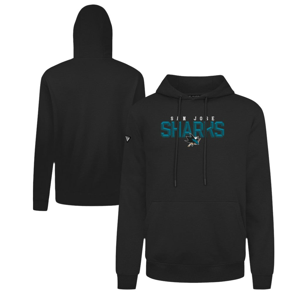 San Jose Sharks Levelwear Podium Carve Pullover Hoodie - Black | NHL on sale