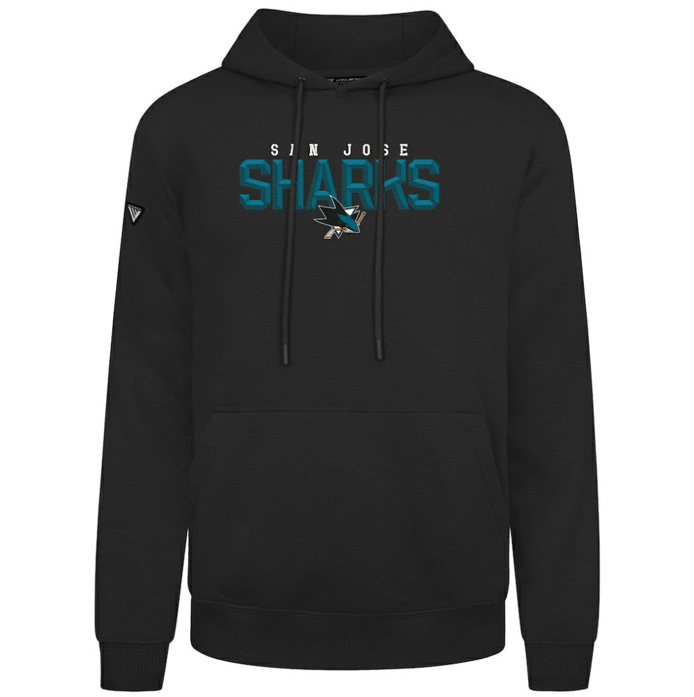 San Jose Sharks Levelwear Podium Carve Pullover Hoodie - Black | NHL on sale