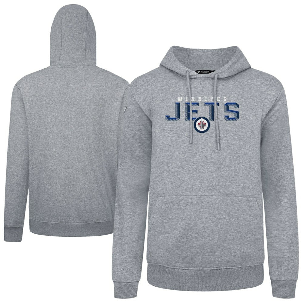 Winnipeg Jets Levelwear Podium Carve Pullover Hoodie - Gray | NHL Clearance