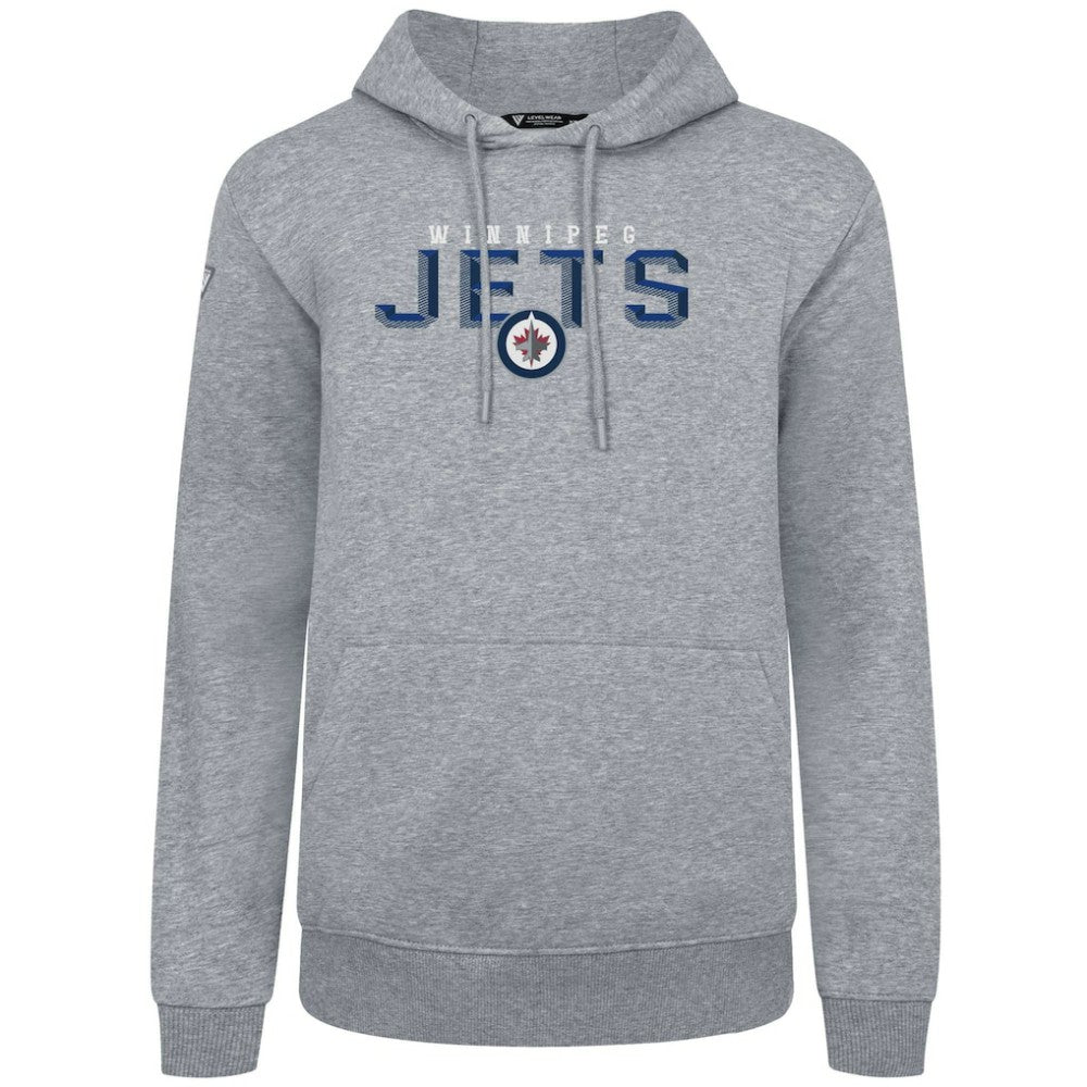 Winnipeg Jets Levelwear Podium Carve Pullover Hoodie - Gray | NHL Clearance