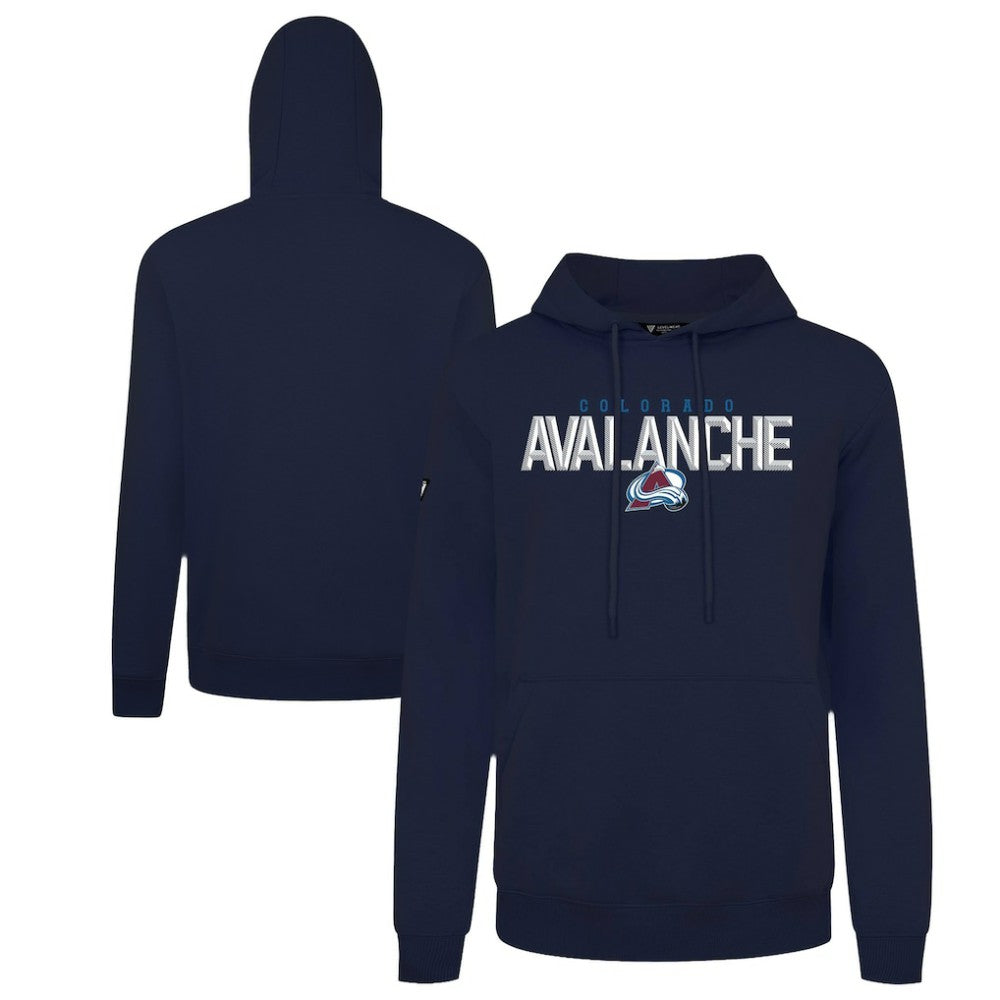 Colorado Avalanche Levelwear Podium Carve Pullover Hoodie - Navy | NHL Lifestyle