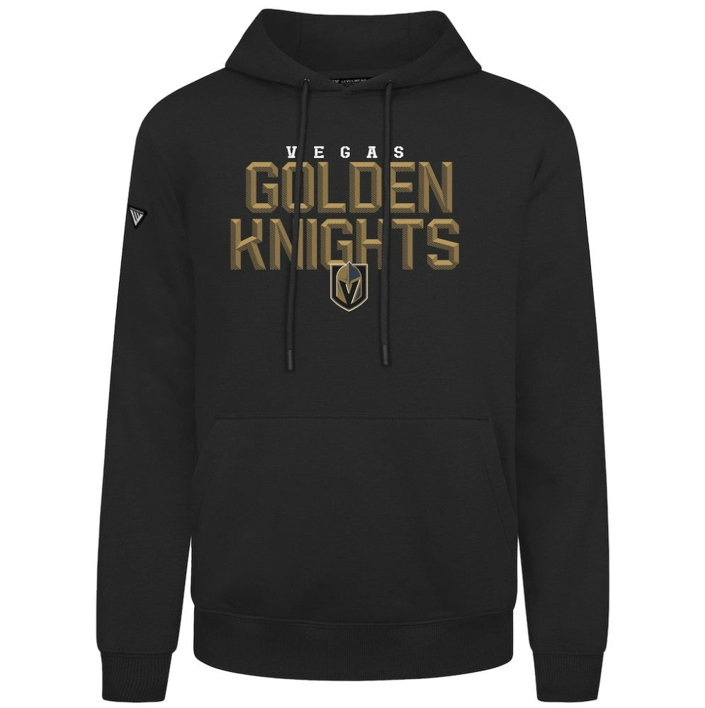 Vegas Golden Knights Levelwear Podium Carve Pullover Hoodie - Black | NHL Lifestyle