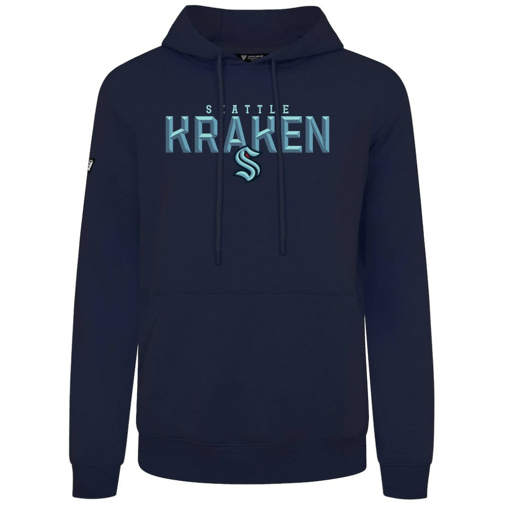 Seattle Kraken Levelwear Podium Carve Pullover Hoodie - Navy | NHL Clearance