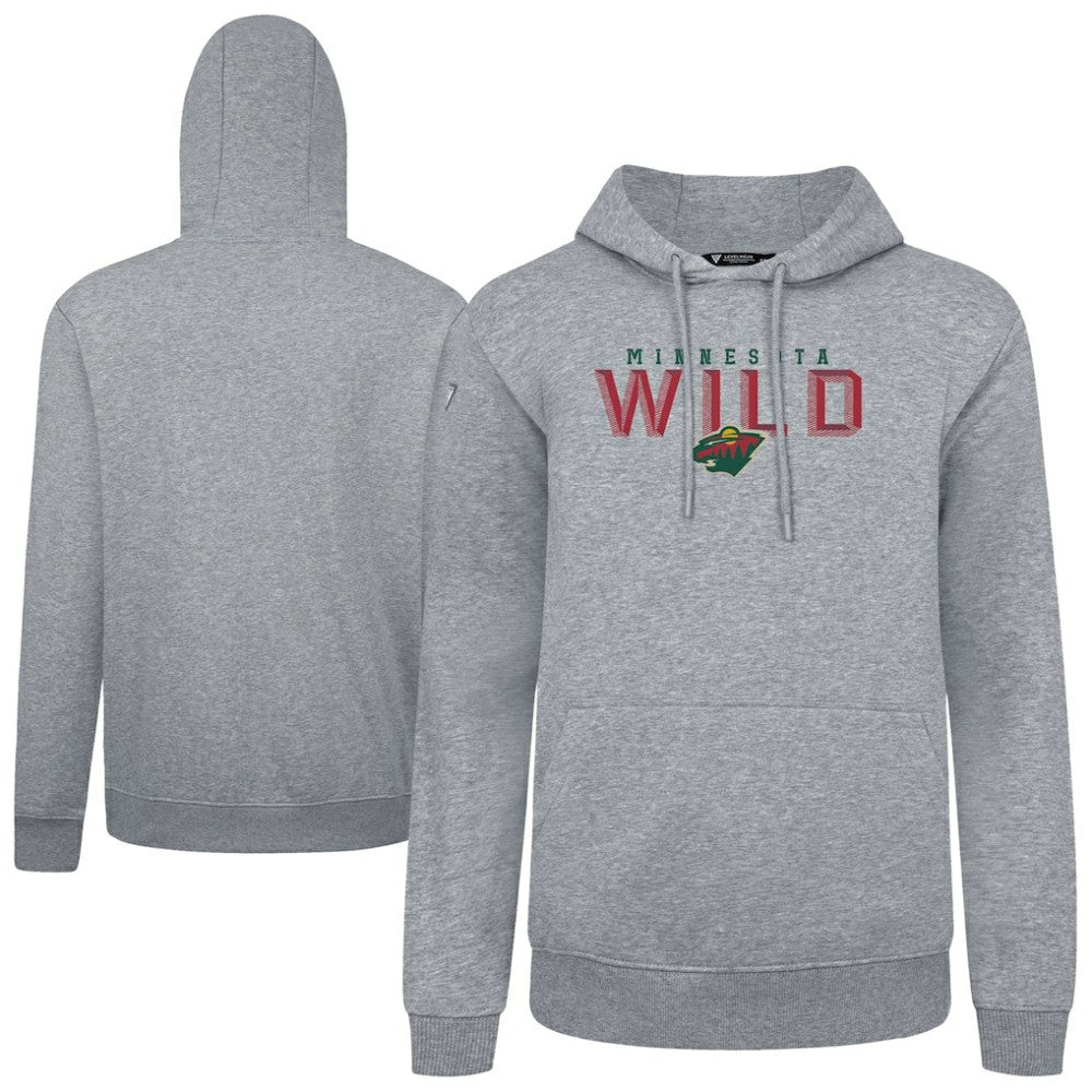 Minnesota Wild Levelwear Podium Carve Pullover Hoodie - Gray | NHL near me