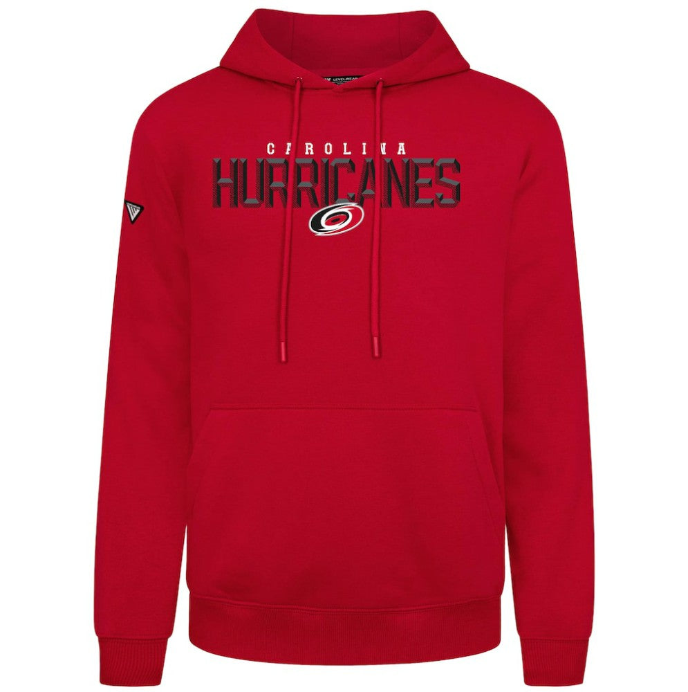 Carolina Hurricanes Levelwear Podium Carve Pullover Hoodie - Red | NHL Clearance