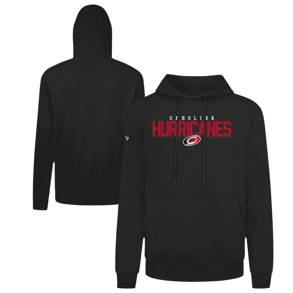 Carolina Hurricanes Levelwear Podium Carve Pullover Hoodie - Black | NHL Lifestyle