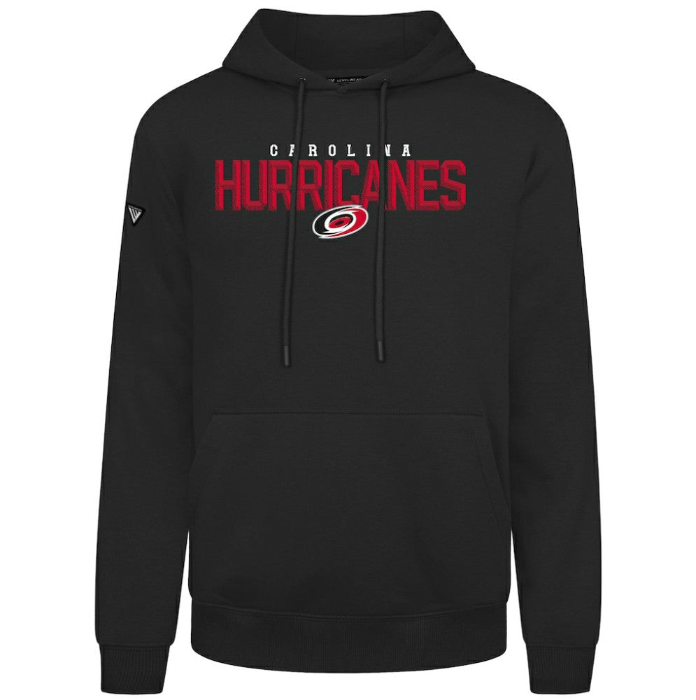 Carolina Hurricanes Levelwear Podium Carve Pullover Hoodie - Black | NHL Lifestyle
