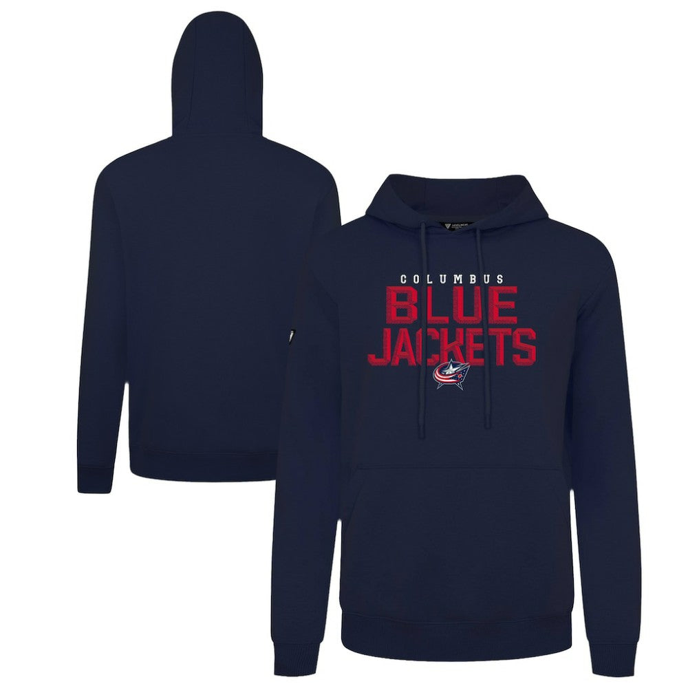 Columbus Blue Jackets Levelwear Podium Carve Pullover Hoodie - Navy | NHL discount