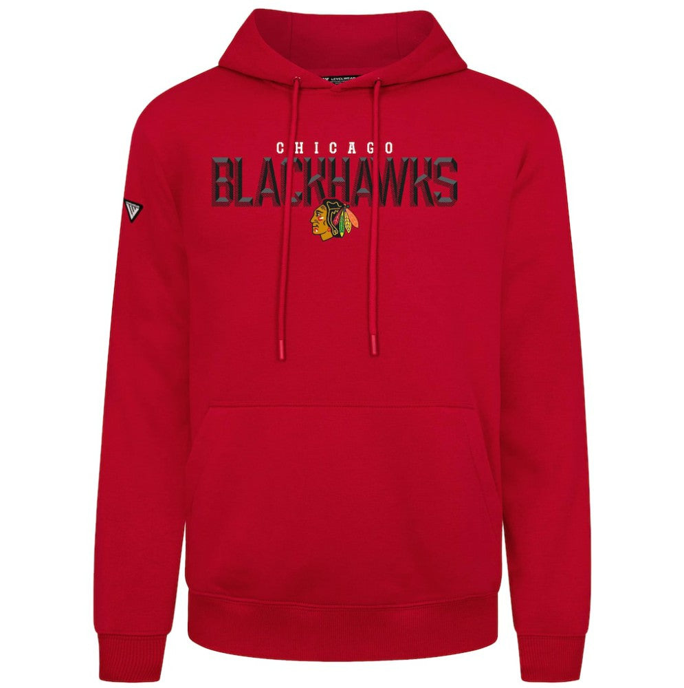 Chicago Blackhawks Levelwear Podium Carve Pullover Hoodie - Red | NHL sale