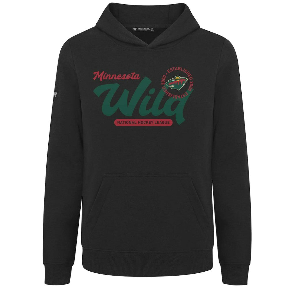 Minnesota Wild Levelwear Youth Podium Monument Pullover Hoodie - Black | NHL near me