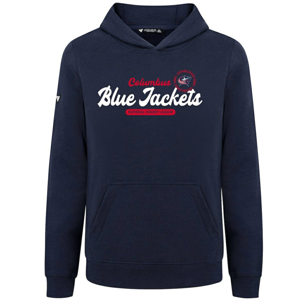 Columbus Blue Jackets Levelwear Youth Podium Monument Pullover Hoodie - Navy | NHL Clearance